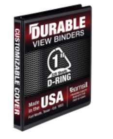 Samsill 1" Durable View Binders