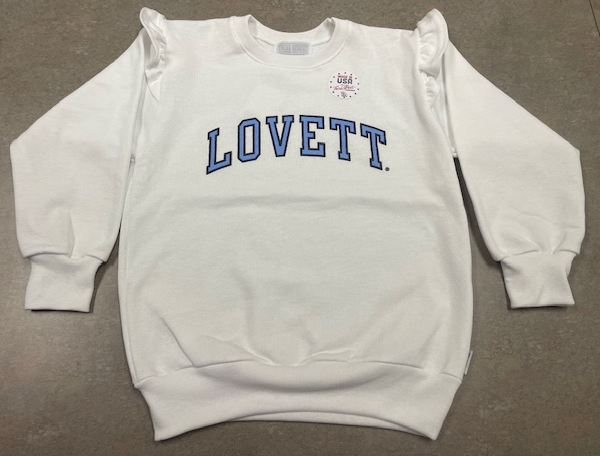 Youth Ruffle Sleeve Crew Sweatshirt
