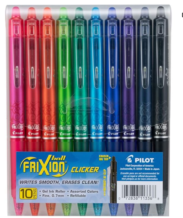 Pilot Frixion ball Clicker Pens Pack of 10