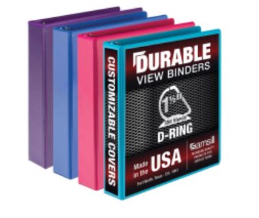 Samsill Binder 1.5" Durable Fashion Asst.