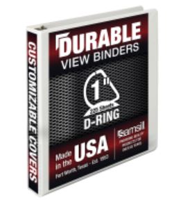 Samsill 1" Durable View Binders