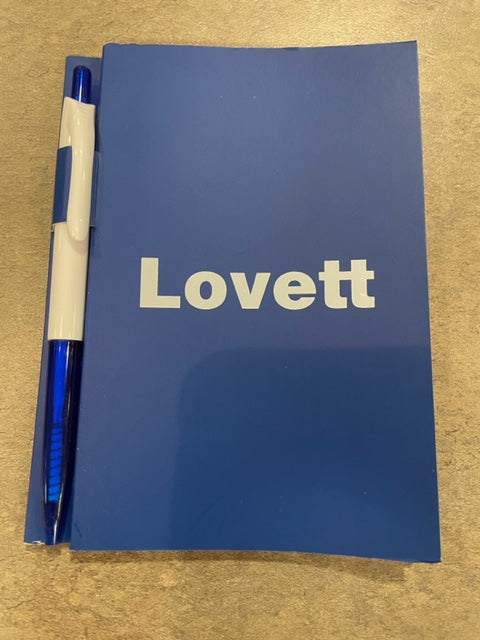 Lovett Lined Notebook with pen