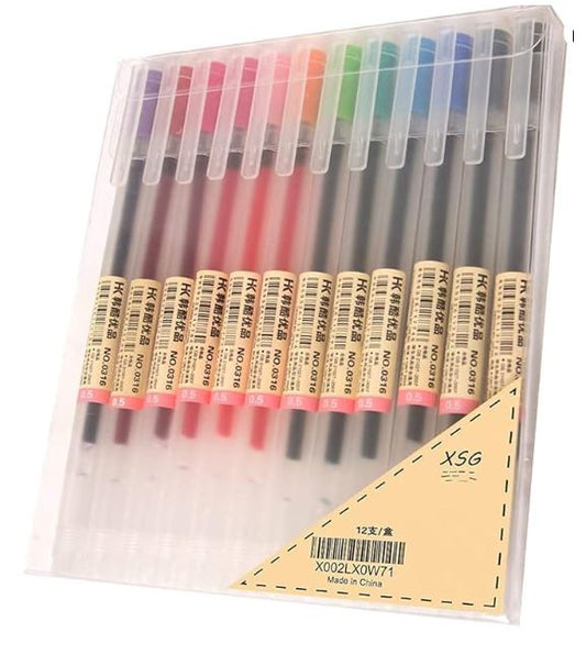 Japanese Gel Pens Pack of 12